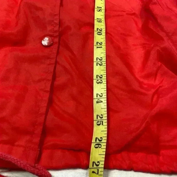 Vintage Sears Men's Snap-Up Windbreaker Size Large Or XL See Measurements Red - Picture 5 of 6